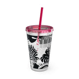 Piano Keys Design 02 on Tumbler with Straw - 16oz, Perfect for Music Lovers