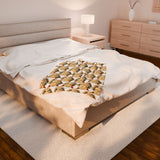 Beethoven Design 02 on Velveteen Plush Blanket for Music Lovers