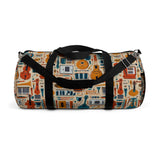 Musical Instruments Design 01 on Duffel Bag - Vibrant Floral Design for Musicians