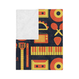 Musical Instruments Velveteen Minky Blanket 1