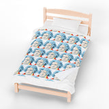 Beethoven Design 01 on Velveteen Plush Blanket for Music Lovers
