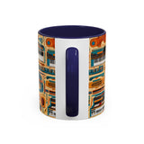 Musical Instruments Design 02 on Accent Coffee Mug - Beautiful Design for Music Lovers