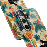 Tropical Piano Samsung Galaxy Phone Case - Floral Design for Music Lovers