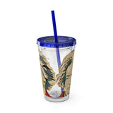 Beethoven Design 02 on Tumbler with Straw - 16oz, Perfect for Music Lovers