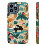 Tropical Piano iPhone Case - Floral Design for Music Lovers