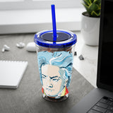 Beethoven Design 01 on Tumbler with Straw - 16oz, Perfect for Music Lovers