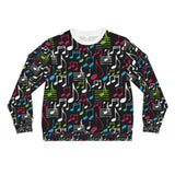 Music Notes Design 04 on Lightweight Sweatshirt | Music Lover's Gift