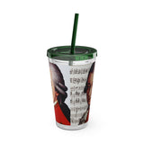 Mozart and Manuscript Design on Tumbler with Straw - 16oz, Perfect for Music Lovers