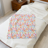 Music Notes Design 01 on Velveteen Plush Blanket for Music Lovers