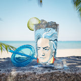 Beethoven Design 01 on Tumbler with Straw - 16oz, Perfect for Music Lovers