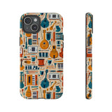 Musical Instruments Design 01 on iPhone Case - Floral Design for Music Lovers