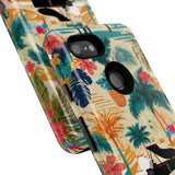 Tropical Piano Google Pixel Phone Case - Floral Design for Music Lovers