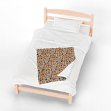 Musical Instruments Design 01 on Velveteen Plush Blanket for Music Lovers