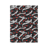 Piano Keys Velveteen Minky Blanket 5
