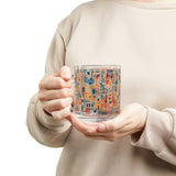 Musical Instruments Design 01 on Glass Mug - 10oz Coffee Cup for Music Lovers