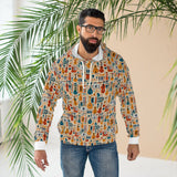 Musical Instruments Design 01 on Unisex Pullover Hoodie - Beach Vibes & Floral Print