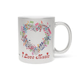 I Love Music Metallic Mug (Silver\Gold)