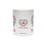 I Love Music Design 2 on Metallic Mug (Silver\Gold)