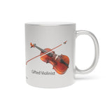 Gifted Violinist Metallic Mug (Silver / Gold) 11 oz