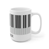 Piano Lover Ceramic Mug (EU) 11 oz and 15 oz piano keyboard design