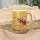 Gifted Violinist Metallic Mug (Silver / Gold) 11 oz