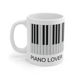 Piano Lover Ceramic Mug 11oz beautiful piano keyboard design