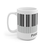 Piano Lover Ceramic Mug (EU) 11 oz and 15 oz piano keyboard design