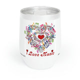 I Love Music Design 2 on Chill Wine Tumbler