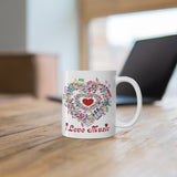 I Love Music Design 2 on Ceramic Mug 11oz