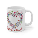 I Love Music Ceramic Mug 11oz