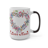 I Love Music Color Changing Mug (choose carefully_