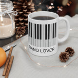 Piano Lover Ceramic Mug 11oz beautiful piano keyboard design