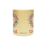 I Love Music Metallic Mug (Silver\Gold)