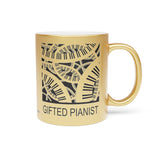 Gifted Pianist Metallic Mug (Silver / Gold) 11 oz