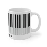 Piano Lover Ceramic Mug (EU) 11 oz and 15 oz piano keyboard design