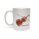 Gifted Violinist Metallic Mug (Silver / Gold) 11 oz