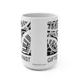 Gifted Pianist Mug 15 oz - beautiful intricate music keyboard design