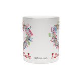 I Love Music Metallic Mug (Silver\Gold)