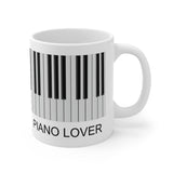 Piano Lover Ceramic Mug 11oz beautiful piano keyboard design