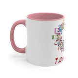 I Love Music Accent Coffee Mug, 11oz