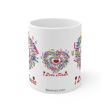 I Love Music Design 2 on Ceramic Mug 11oz