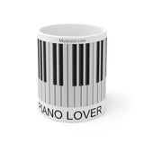 Piano Lover Ceramic Mug (EU) 11 oz and 15 oz piano keyboard design