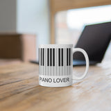 Piano Lover Ceramic Mug 11oz beautiful piano keyboard design