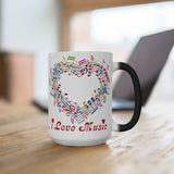 I Love Music Color Changing Mug (choose carefully_