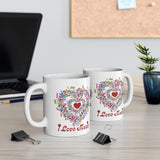 I Love Music Design 2 on Ceramic Mug 11oz