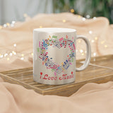 I Love Music Metallic Mug (Silver\Gold)