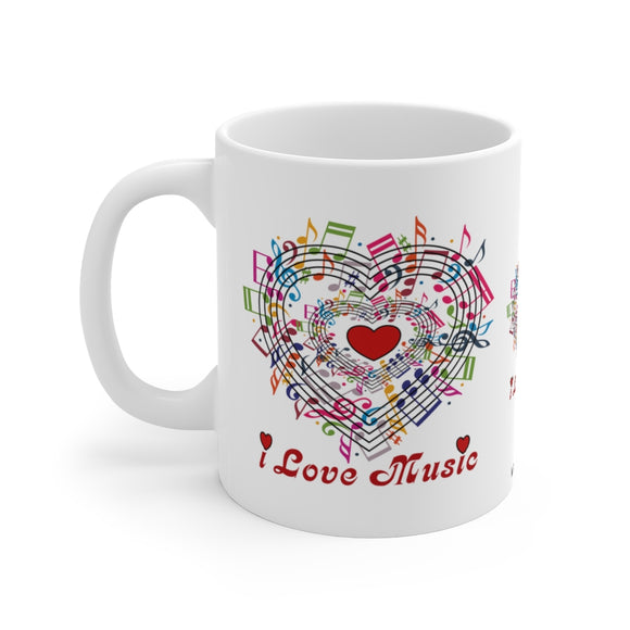 I Love Music Design 2 on Ceramic Mugs (11oz\15oz\20oz)